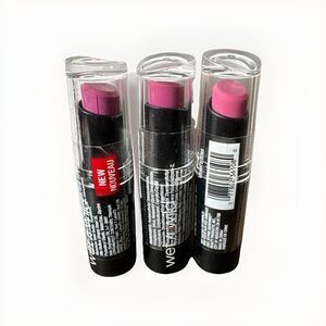 WET N WILD Mega Last Lip Color 982A Violets Kiss Purple Mauve Set of 3